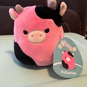 Squishmallows Pollyanna Pink and Black Cow Plush